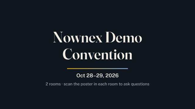Opening slide for the demo convention